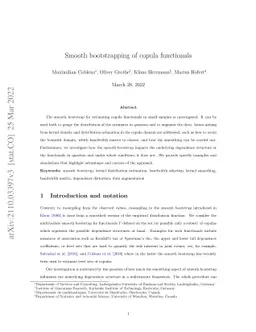 Smooth bootstrapping of copula functionals