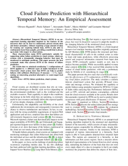 Cloud Failure Prediction with Hierarchical Temporal Memory: An Empirical
  Assessment