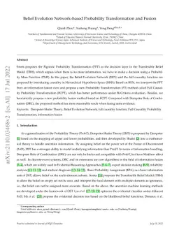 Belief Evolution Network-based Probability Transformation and Fusion