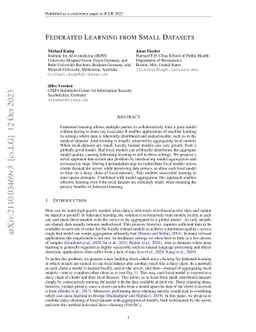 Federated Learning from Small Datasets