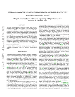 Peer Collaborative Learning for Polyphonic Sound Event Detection