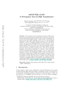 mRAT-SQL+GAP:A Portuguese Text-to-SQL Transformer