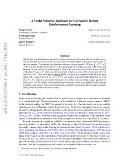 A Model Selection Approach for Corruption Robust Reinforcement Learning