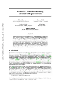 Boxhead: A Dataset for Learning Hierarchical Representations