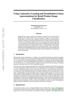 Using Contrastive Learning and Pseudolabels to learn representations for
  Retail Product Image Classification