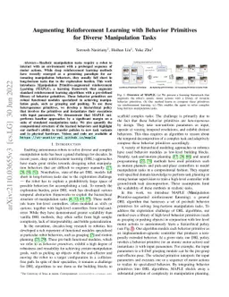 Augmenting Reinforcement Learning with Behavior Primitives for Diverse
  Manipulation Tasks