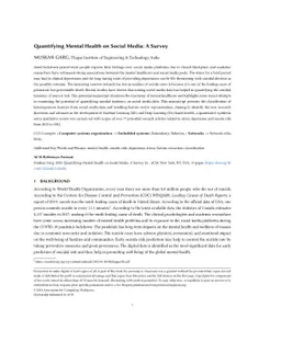 Quantifying the Suicidal Tendency on Social Media: A Survey