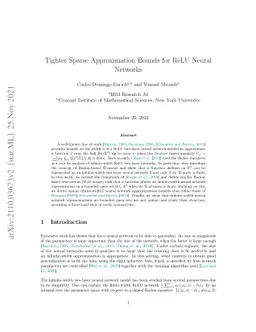 Tighter Sparse Approximation Bounds for ReLU Neural Networks