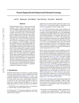 Neural Tangent Kernel Empowered Federated Learning