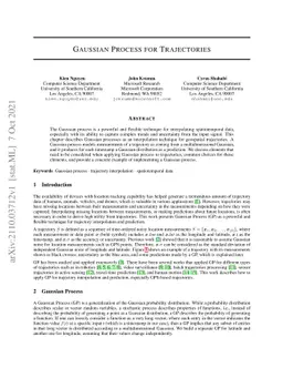 Gaussian Process for Trajectories