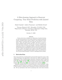 A Meta-learning Approach to Reservoir Computing: Time Series Prediction
  with Limited Data