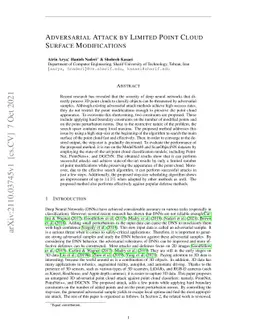 Adversarial Attack by Limited Point Cloud Surface Modifications