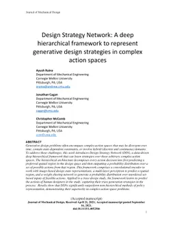 Design Strategy Network: A deep hierarchical framework to represent
  generative design strategies in complex action spaces