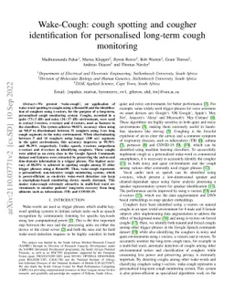 Wake-Cough: cough spotting and cougher identification for personalised
  long-term cough monitoring