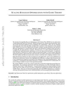 Scaling Bayesian Optimization With Game Theory