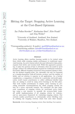 Hitting the Target: Stopping Active Learning at the Cost-Based Optimum