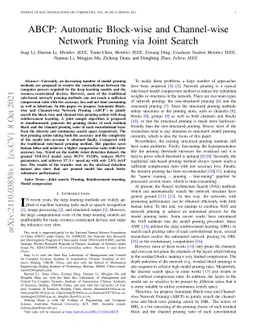 ABCP: Automatic Block-wise and Channel-wise Network Pruning via Joint
  Search