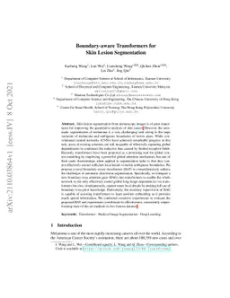 Boundary-aware Transformers for Skin Lesion Segmentation