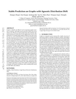 Stable Prediction on Graphs with Agnostic Distribution Shift