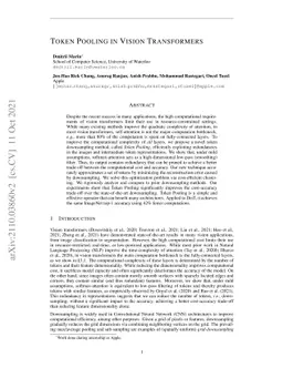 Token Pooling in Vision Transformers