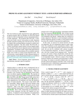 Phone-to-audio alignment without text: A Semi-supervised Approach