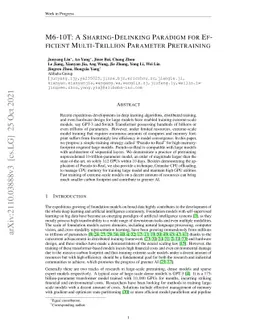 M6-10T: A Sharing-Delinking Paradigm for Efficient Multi-Trillion
  Parameter Pretraining
