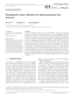 Bounding-box deep calibration for high performance face detection