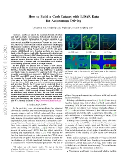 How to Build a Curb Dataset with LiDAR Data for Autonomous Driving