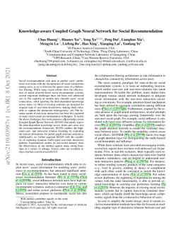 Knowledge-aware Coupled Graph Neural Network for Social Recommendation