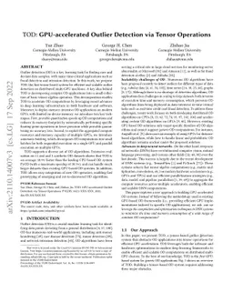 TOD: GPU-accelerated Outlier Detection via Tensor Operations