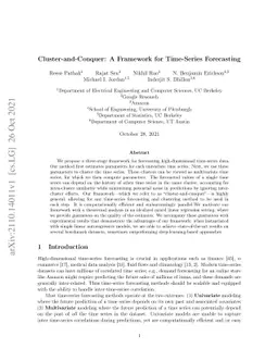 Cluster-and-Conquer: A Framework For Time-Series Forecasting