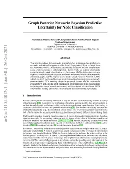 Graph Posterior Network: Bayesian Predictive Uncertainty for Node
  Classification