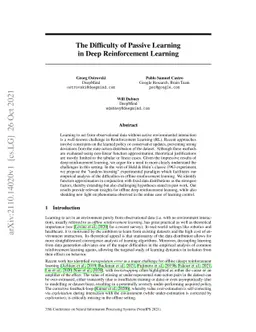 The Difficulty of Passive Learning in Deep Reinforcement Learning
