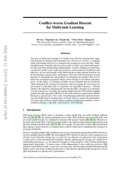 Conflict-Averse Gradient Descent for Multi-task Learning