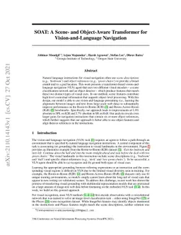 SOAT: A Scene- and Object-Aware Transformer for Vision-and-Language
  Navigation