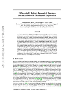Differentially Private Federated Bayesian Optimization with Distributed
  Exploration