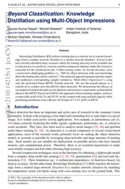 Beyond Classification: Knowledge Distillation using Multi-Object
  Impressions