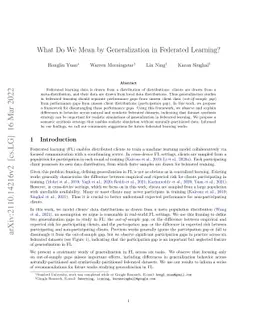 What Do We Mean by Generalization in Federated Learning?