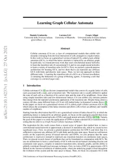 Learning Graph Cellular Automata