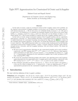 Tight FPT Approximation for Constrained k-Center and k-Supplier
