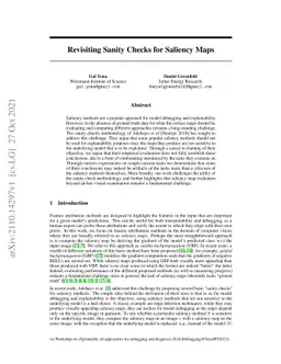 Revisiting Sanity Checks for Saliency Maps