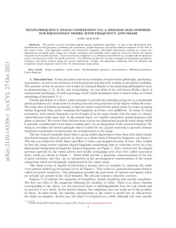 Multi-frequency image completion via a biologically-inspired
  sub-Riemannian model with frequency and phase