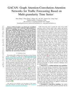 GACAN: Graph Attention-Convolution-Attention Networks for Traffic
  Forecasting Based on Multi-granularity Time Series