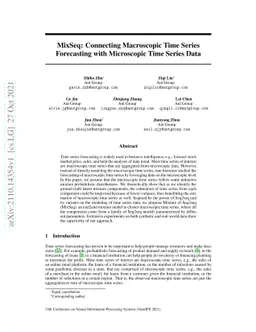 MixSeq: Connecting Macroscopic Time Series Forecasting with Microscopic
  Time Series Data