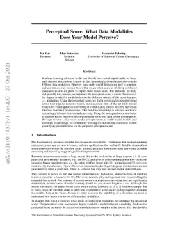 Perceptual Score: What Data Modalities Does Your Model Perceive?