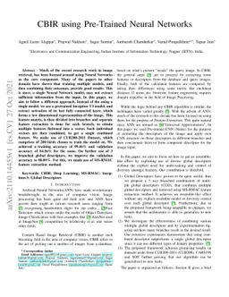 CBIR using Pre-Trained Neural Networks