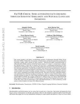 FacTeR-Check: Semi-automated fact-checking through Semantic Similarity
  and Natural Language Inference