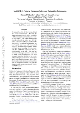 IndoNLI: A Natural Language Inference Dataset for Indonesian