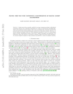 Paving the Way for Consensus: Convergence of Block Gossip Algorithms