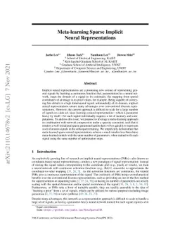 Meta-Learning Sparse Implicit Neural Representations